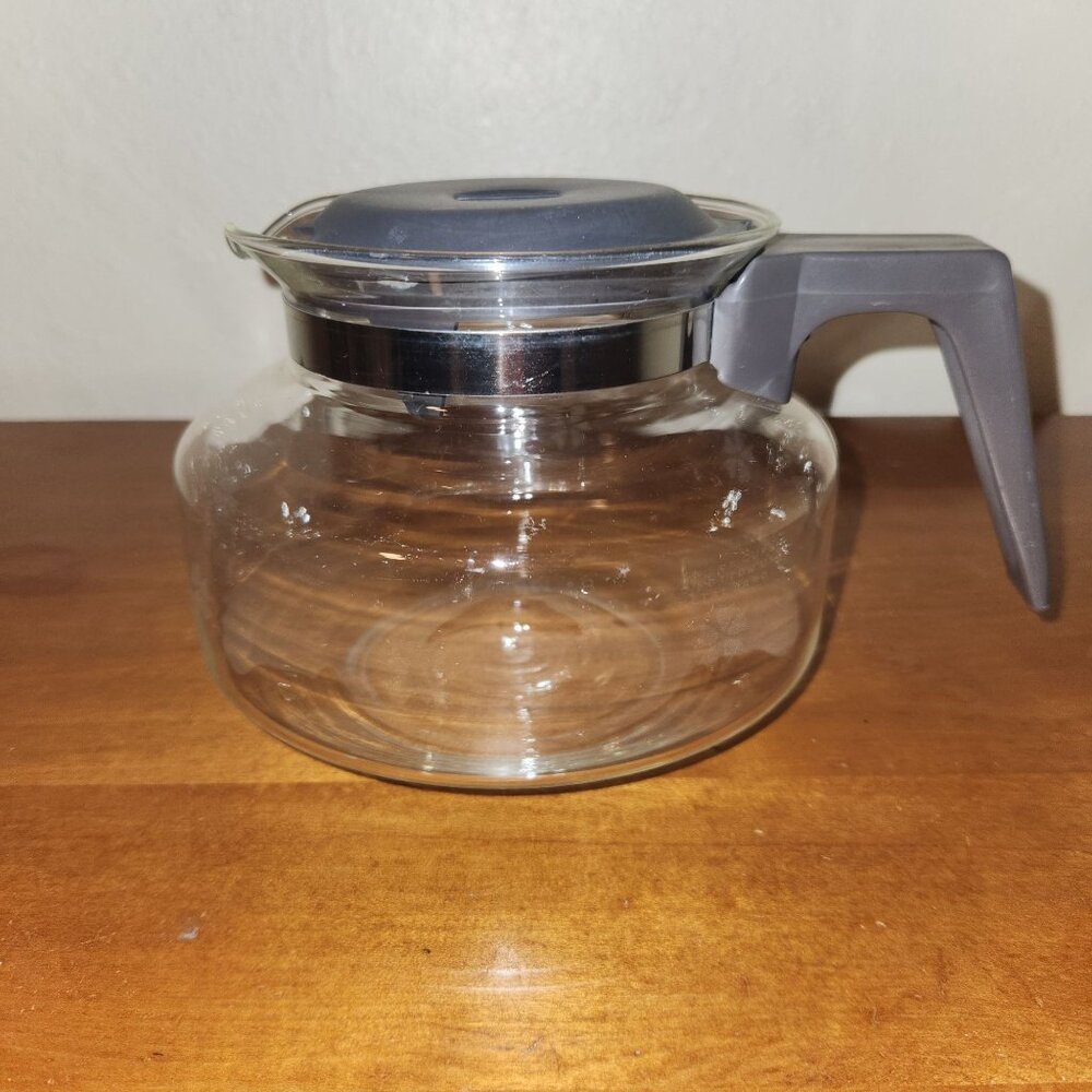 Vintage Glass Mr. Coffee Carafe Pot 8-Cup With Brown Handle & Lid